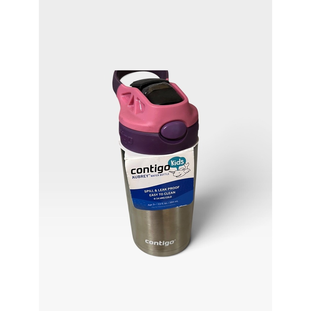Contigo Kid's 13 oz. Insulated Stainless Steel + Straw - Eggplant Punch NEW